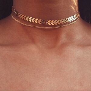 BEAUTIFUL 2 LAYERED GOLD CHOKER